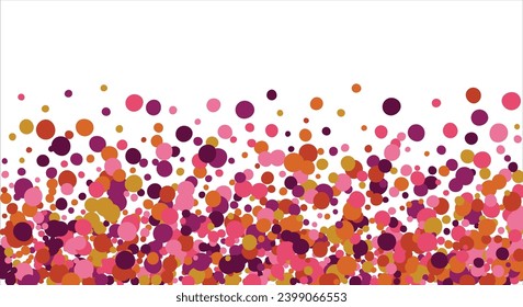 Abstract background with colorful balls in different sizes. Colorful random flying balls. Horizontal background. space for text. Vector illustration