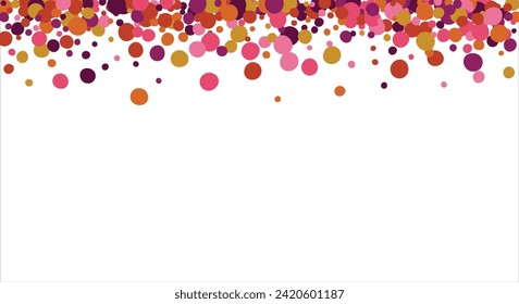 Fondo abstracto con bolas coloridas de diferentes tamaños. Coloridas bolas voladoras al azar. Fondo horizontal. espacio para texto. Ilustración del vector