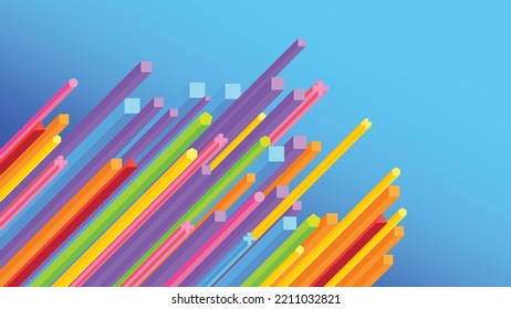 Abstract background colorful basic geometry shape with 3d effect. Elegant and modern style vivid background 