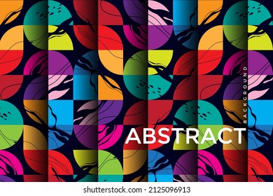 Abstract Background with colorful and bauhaus design. Modern and creative. 