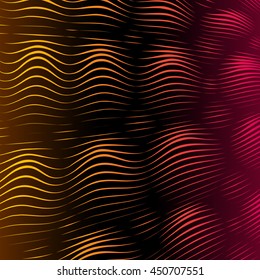 Abstract background with colorful blended volumetric lines