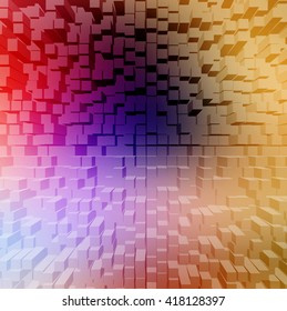 Abstract background with colorful blocks, vector