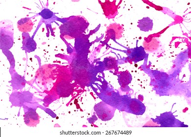 Abstract Background with colorful blots, ink splattered backgro