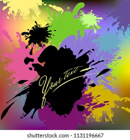Abstract background with colorful blots. Vector illustration.