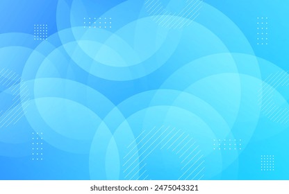 Abstract background, colorful. Blue  gradations, circle effect style. Modern background, memphis. Eps 10