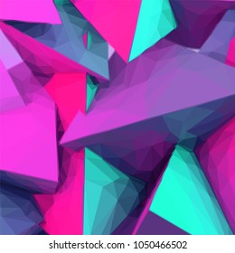 Abstract background with colorful blue and purple triangular shapes