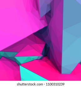 Abstract background with colorful blue and purple triangular shapes