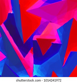 Abstract background with colorful blue and red triangular shapes