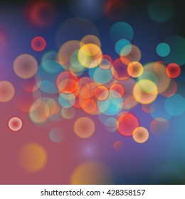 Abstract background with colorful bokeh. 