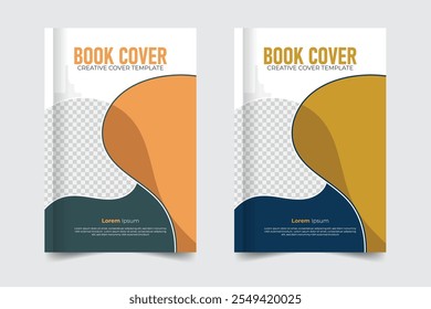 Abstract background Colorful book cover, corporate and abstract new annual report, print-ready business cover or elegant book cover design
