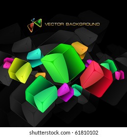Abstract background with colorful boxes