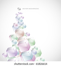 Abstract background with colorful boxes
