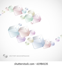 Abstract background with colorful boxes