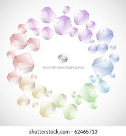 Abstract background with colorful boxes