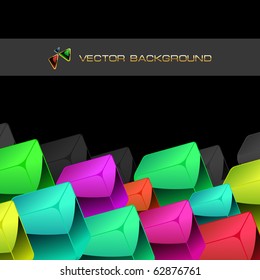 Abstract background with colorful boxes
