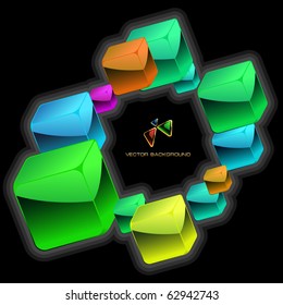 Abstract background with colorful boxes