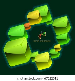 Abstract background with colorful boxes