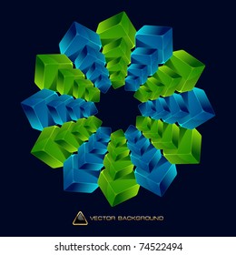 Abstract background with colorful boxes