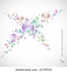 Abstract background with colorful boxes. Cover design template. 3D illustration for brochure, poster, presentation, flyer or banner.