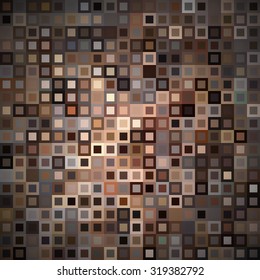Abstract background with colorful brown squares
