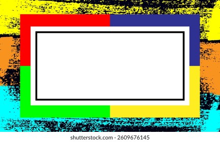 abstract background with colorful brush texture for poster banner sale event Celebration Social Media Post Template. Able to use for mobile apps, banners design, web or internet ads