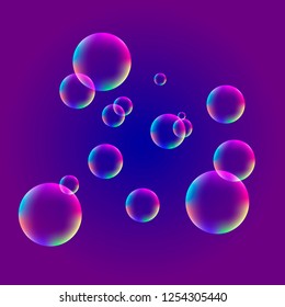 Abstract background with colorful bubbles
