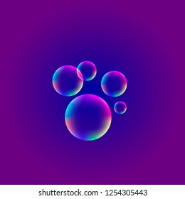 Abstract background with colorful bubbles