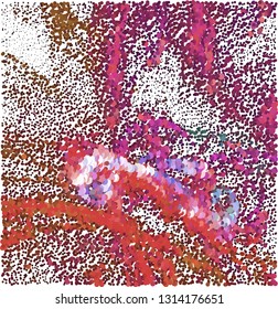 Abstract background with colorful bubbles, dots, circles.