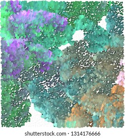 Abstract background with colorful bubbles, dots, circles.