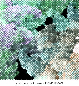 Abstract background with colorful bubbles, dots, circles.