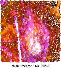 Abstract background with colorful bubbles, dots, circles.