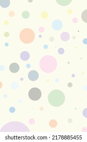 Abstract background with colorful bubbles. Colorful round pastel background. Circle pattern pastel color background wallpaper illustration design.