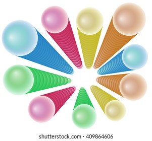 Abstract background with colorful bubbles. Vector.