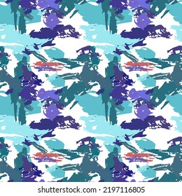 Abstract background. Colorful camouflage. Fashionable graphics. Seamless pattern. Paper wrapping pattern, fabric prints, wallpaper decor.