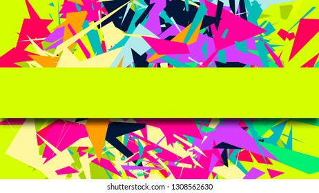 Abstract background with colorful chaotic triangles, polygons.  Vector illustration.     