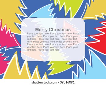 abstract background with colorful christmas tree