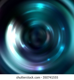 Abstract background with colorful circle. Black, blue, green, white colors. Vector illustration