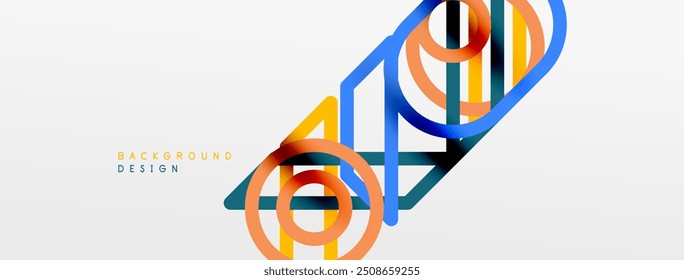 Abstrakter Hintergrund - bunte Kreislinien Technologie oder Business Digital Template