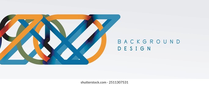 Abstract background - colorful circle lines technology or business digital template