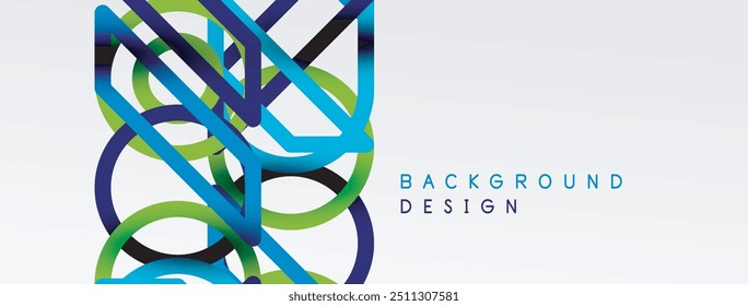 Fondo Abstractas - Colorido Circle Lines Tecnología o Plantilla digital de negocios