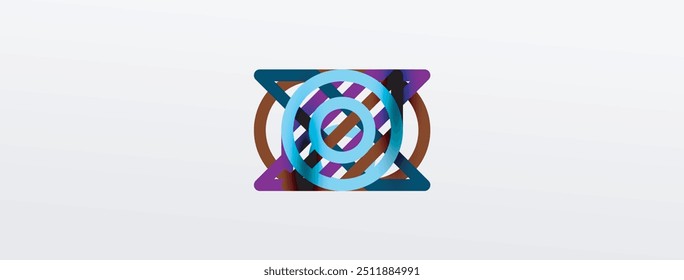 Fundo abstrato - tecnologia colorida de linhas de círculo ou modelo digital de negócios