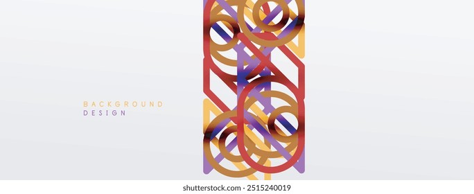 Fondo Abstractas - Colorido Circle Lines Tecnología o Plantilla digital de negocios