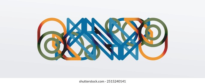 Fundo abstrato - tecnologia colorida de linhas de círculo ou modelo digital de negócios