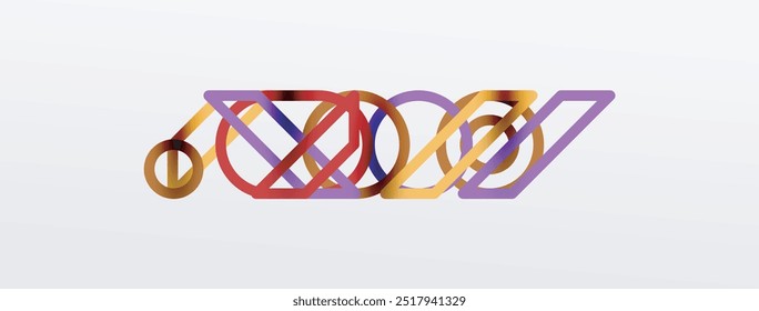 Abstract background - colorful circle lines technology or business digital template