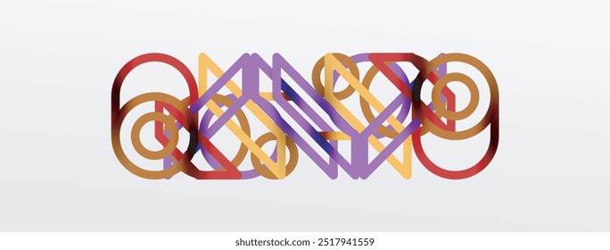 Abstrakter Hintergrund - bunte Kreislinien Technologie oder Business Digital Template
