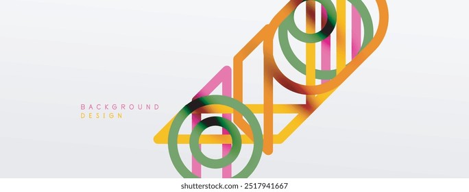 Abstrakter Hintergrund - bunte Kreislinien Technologie oder Business Digital Template