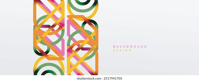 Abstract background - colorful circle lines technology or business digital template