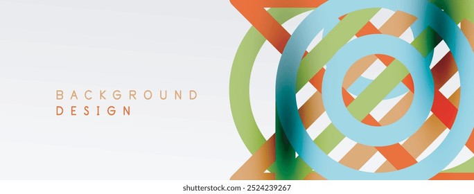 Fundo abstrato - tecnologia colorida de linhas de círculo ou modelo digital de negócios