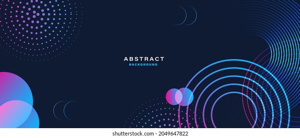 Abstract background with colorful circle rings. Digital future technology concept. vector illustration.	
