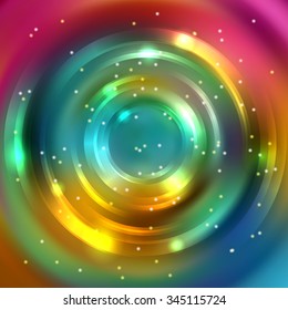 Abstract background with colorful circle, vector illustration